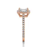 Pierścionek zaręczynowy z diamentem Emerald Halo SBPZ_086